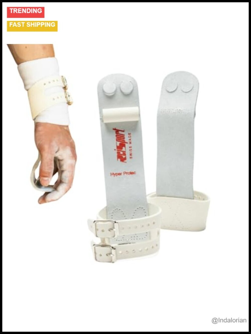 Reisport Protec Leather Gymnastics Ring Grips Triple Strength
